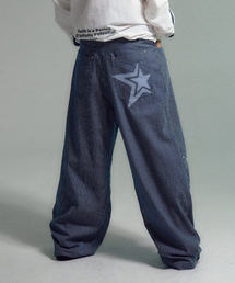 TRAVEL（トラベル）の「Striped Star Twill Pants Blue（その他パンツ）」