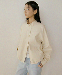 LINGSEOUL（リングソウル）の「soft shirring blouson jacket-cream（MA-1）」