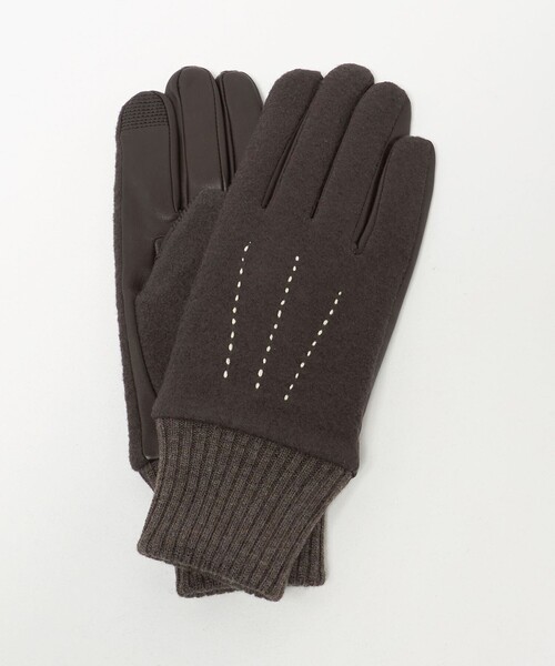 BEAUTY&YOUTH UNITED ARROWS（ビューティーアンドユースユナイテッドアローズ）の「コンビ ステッチ グローブ タッチパネル対応（手袋・メンズ・ブラウン系/ブラック/ダークグリーン/ネイビー/ライトグレー・FREE）」の20枚目の写真