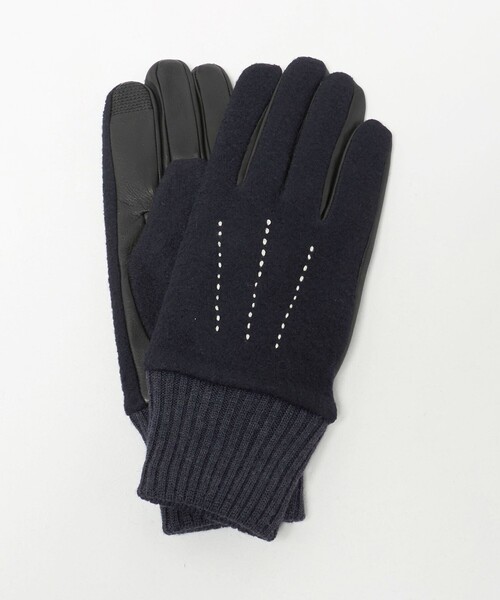 BEAUTY&YOUTH UNITED ARROWS（ビューティーアンドユースユナイテッドアローズ）の「コンビ ステッチ グローブ タッチパネル対応（手袋・メンズ・ブラウン系/ブラック/ダークグリーン/ネイビー/ライトグレー・FREE）」の6枚目の写真