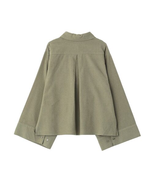 CRAFT STANDARD BOUTIQUE(クラフトスタンダードブティック)の「ビッグ袖デザインシャツ(シャツ/ブラウス・レディース・アイボリー/スモーキーグリーン系/チャコールグレー・FREE)」の7枚目の写真