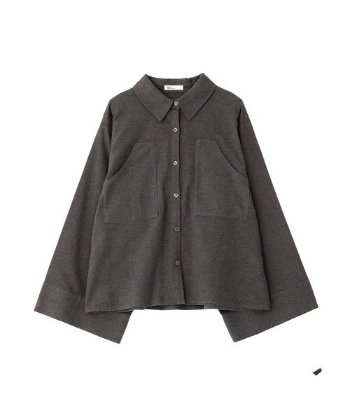 CRAFT STANDARD BOUTIQUE(クラフトスタンダードブティック)の「ビッグ袖デザインシャツ(シャツ/ブラウス・レディース・アイボリー/スモーキーグリーン系/チャコールグレー・FREE)」の18枚目の写真