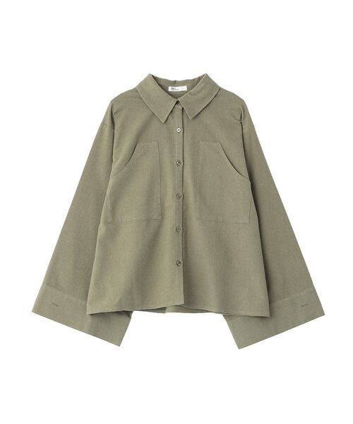 CRAFT STANDARD BOUTIQUE(クラフトスタンダードブティック)の「ビッグ袖デザインシャツ(シャツ/ブラウス・レディース・アイボリー/スモーキーグリーン系/チャコールグレー・FREE)」の19枚目の写真