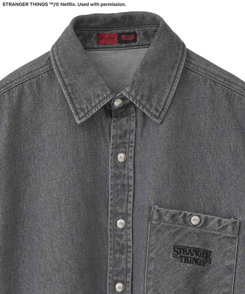 セール】□STRANGER THINGS×MINNETONKA デニムシャツ（シャツ/ブラウス