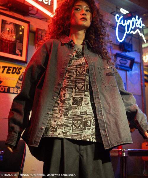 セール】□STRANGER THINGS×MINNETONKA デニムシャツ（シャツ/ブラウス