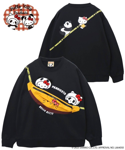 Hello Kitty×PANDIESTA　BAG風ポケット付き仲良しスウェット(M2)