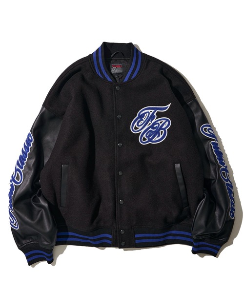FUBU( フブ)の「【FUBU / フブ】Varsity Jacket / バーシティジャケット(スタジャン・メンズ・ブラック系1/ブラック系3/ブラック系2・MEDIUM/X-LARGE/LARGE)」の1枚目の写真