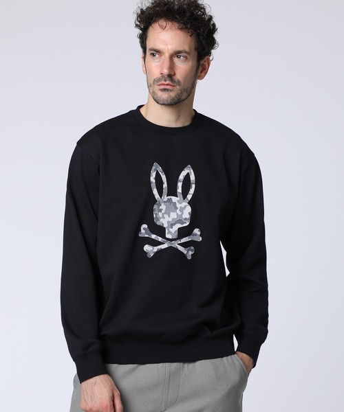 Psycho Bunny(サイコバニー)の「ヒートカット迷彩ロゴ ロングスリーブTシャツ(Tシャツ/カットソー・メンズ・ホワイト/チャコールグレー/ブラック・SMALL/MEDIUM/LARGE/X-LARGE)」の2枚目の写真