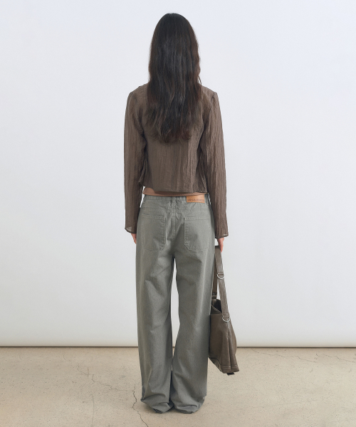 INSILENCE WOMEN(インサイレンスウーマン)の「ストレートカラー デニム カーキグレー(デニムパンツ・レディース・その他・SMALL/X-SMALL)」の14枚目の写真