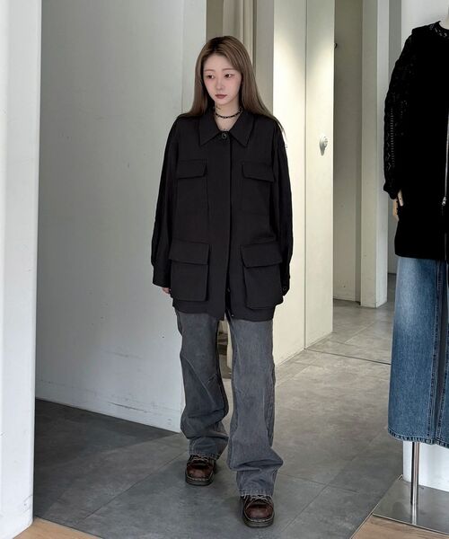 INSILENCE WOMEN(インサイレンスウーマン)の「ストレートカラー デニム カーキグレー(デニムパンツ・レディース・その他・SMALL/X-SMALL)」の12枚目の写真