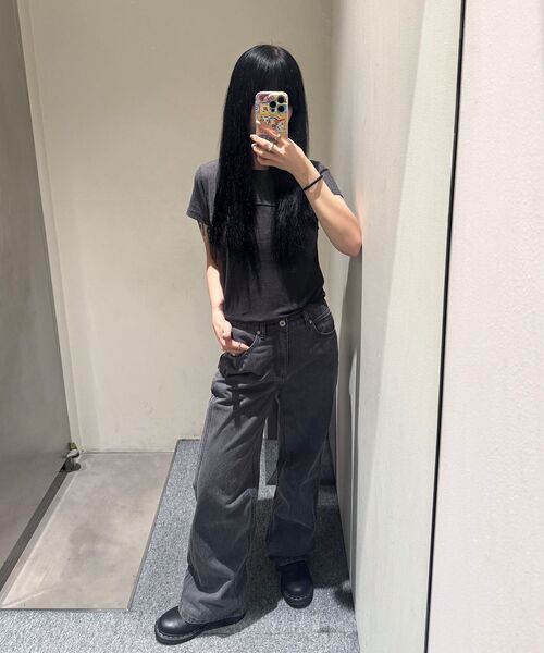 INSILENCE WOMEN(インサイレンスウーマン)の「ストレートカラー デニム カーキグレー(デニムパンツ・レディース・その他・SMALL/X-SMALL)」の10枚目の写真