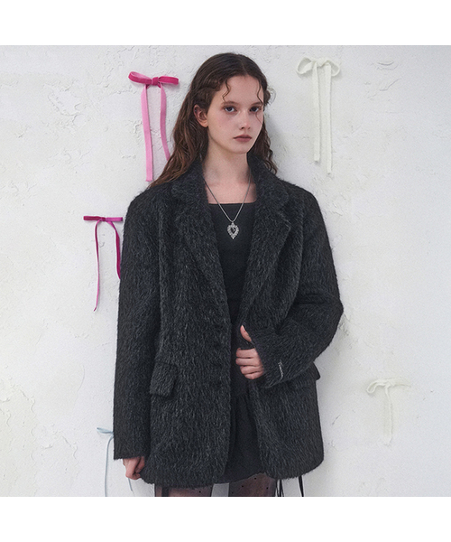 Vivacious(ビバシャス)の「Elizabeth Boucle Blazer BLACK(その他アウター・レディース・ブラック・FREE)」の1枚目の写真