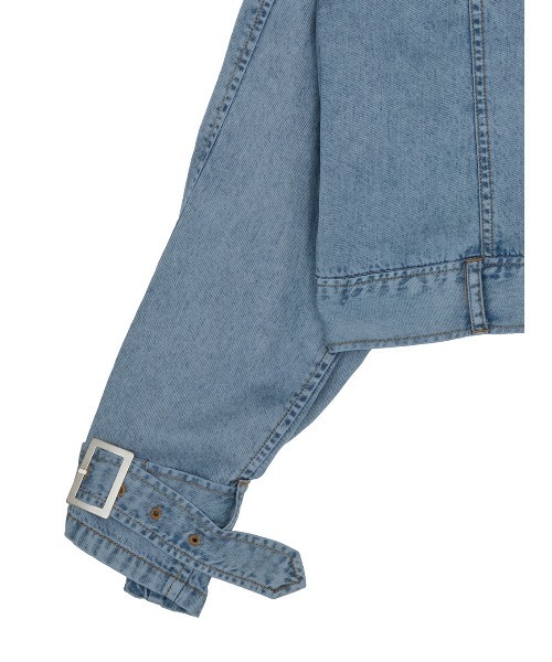 Ameri(アメリ)の「TENCEL DENIM SHORT TRENCH COAT(トレンチコート・レディース・ベージュ/ブラック/ブルー・SMALL/MEDIUM)」の20枚目の写真