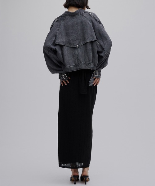 TENCEL DENIM SHORT TRENCH COAT（トレンチコート）｜Ameri（アメリ