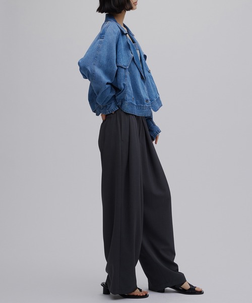 ジャケット・アウター TENCEL DENIM SHORT TRENCH COAT TENCEL DENIM SHORT TRENCH COAT（トレンチコート）｜Ameri（アメリ
