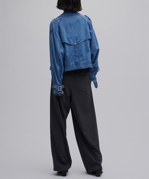 TENCEL DENIM SHORT TRENCH COAT（トレンチコート）｜Ameri（アメリ
