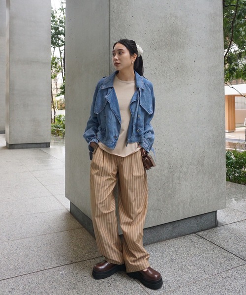 TENCEL DENIM SHORT TRENCH COAT（トレンチコート）｜Ameri（アメリ
