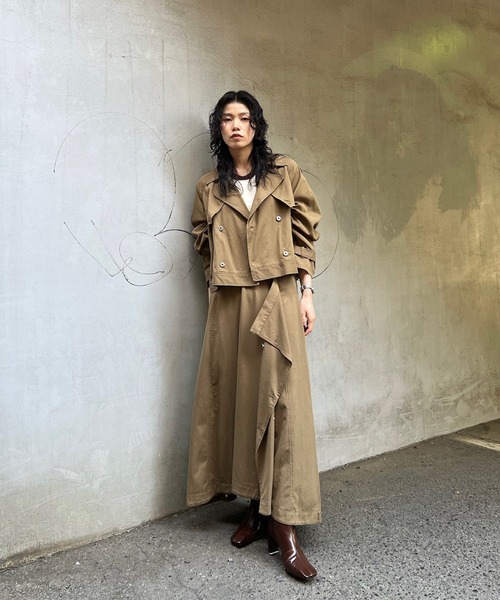 TENCEL DENIM SHORT TRENCH COAT（トレンチコート）｜Ameri（アメリ
