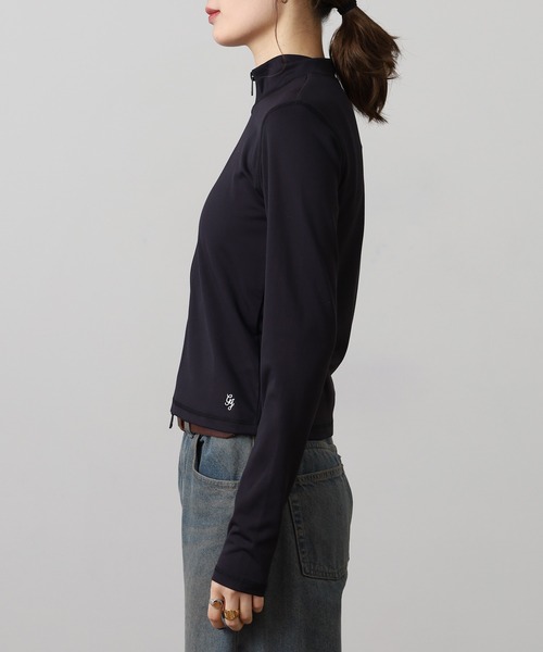 GUESS JEANS(ゲスジーンズ)の「GUESS JEANS フルジップ スウェットシャツ(スウェット・レディース・ブラック・S/L/M)」の9枚目の写真