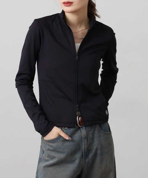 GUESS JEANS(ゲスジーンズ)の「GUESS JEANS フルジップ スウェットシャツ(スウェット・レディース・ブラック・S/L/M)」の3枚目の写真