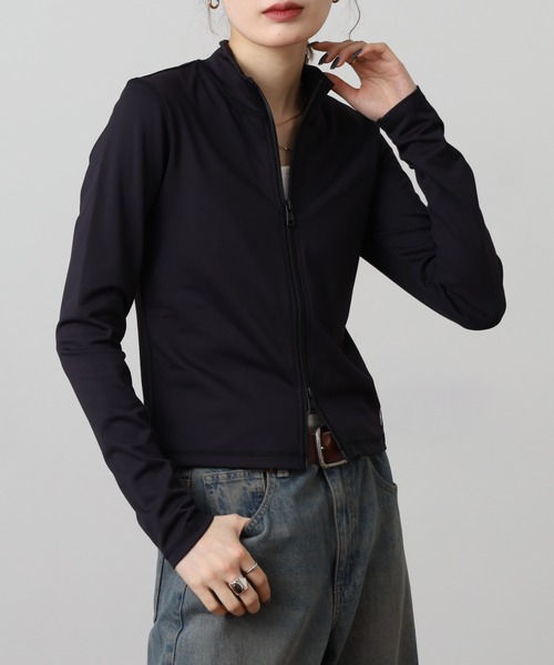 GUESS JEANS(ゲスジーンズ)の「GUESS JEANS フルジップ スウェットシャツ(スウェット・レディース・ブラック・S/L/M)」の5枚目の写真