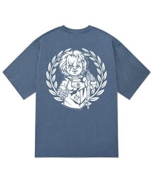 KTPN0196 チャーキー ピグメント 半袖Tシャツ - ブルー