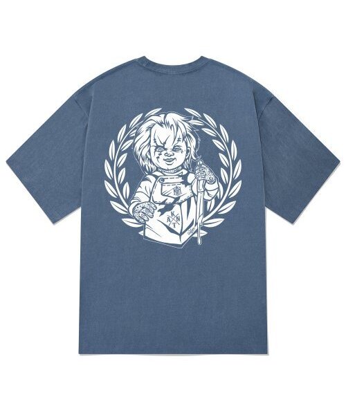KAN6312(カン6312)の「KTPN0196 チャーキー ピグメント 半袖Tシャツ - ブルー(Tシャツ/カットソー・メンズ・その他・LARGE/MEDIUM/X-LARGE)」の1枚目の写真