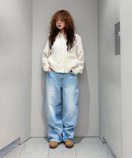 INSILENCE WOMEN(インサイレンスウーマン)の「ドミンゴウォッシュドデニム ライトブルー(デニムパンツ・レディース・その他・LARGE/MEDIUM)」の7枚目の写真