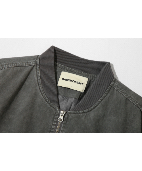 BASEMOMENT(ベースモーメント)の「ピグメントダイングウォッシュドMA-1ストーングレー(ブルゾン・メンズ・その他・LARGE/MEDIUM)」の5枚目の写真