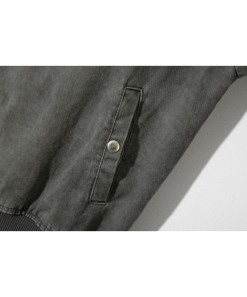 BASEMOMENT(ベースモーメント)の「ピグメントダイングウォッシュドMA-1ストーングレー(ブルゾン・メンズ・その他・LARGE/MEDIUM)」の10枚目の写真