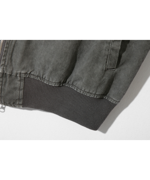 BASEMOMENT(ベースモーメント)の「ピグメントダイングウォッシュドMA-1ストーングレー(ブルゾン・メンズ・その他・LARGE/MEDIUM)」の9枚目の写真