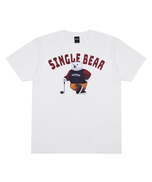 CREAM SODA LAB(クリームソーダラボ)の「LAB ポラシングルベア半袖Tシャツ ホワイトバーガンディ(Tシャツ/カットソー・メンズ・その他・MEDIUM/X-LARGE/XX-LARGE/LARGE)」の11枚目の写真