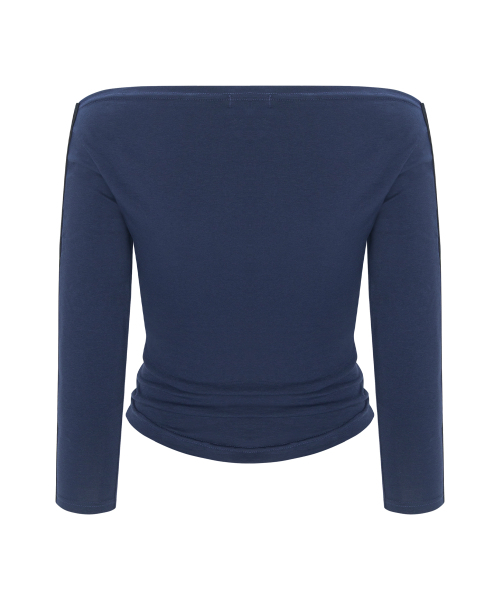 PLEASENOFOLLOW(プリーズノーフォロー)の「Lexi Hooked Shirring top (Blue Navy)(Tシャツ/カットソー・レディース・その他・FREE)」の3枚目の写真