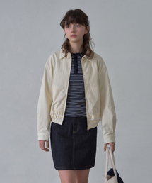 HANE（ハネ）の「Mignon Lace Crop Jacket_Ecru（MA-1）」