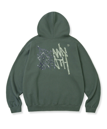 PAISLEY TAG HOODIE - CHARCOAL