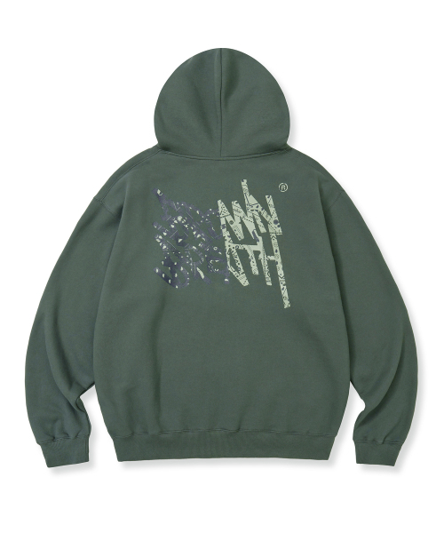 BROWNBREATH(ブラウンブレス)の「PAISLEY TAG HOODIE - CHARCOAL(パーカー・レディース・その他・SMALL/MEDIUM/LARGE/X-LARGE/2XL)」の1枚目の写真
