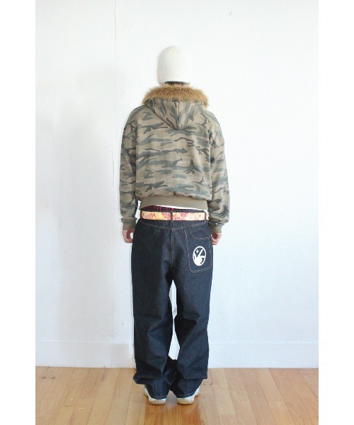 KEYMISERY(キーミザリー)の「A'GEM/9 × .kom 『KEYMISERY/キーミザリー』Vintage Spray Fur Angel Hood Zip-up/ヴィンテージスプレーファーエンゼルジップアップパーカー(パーカー・メンズ・カモフラージュ/グレー・1)」の7枚目の写真