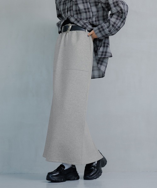 PAGEBOY(ページボーイ)の「ヴィンテージダンボールナロースカート(スカート・レディース・グレー/オフホワイト/ブラック・FREE)」の1枚目の写真