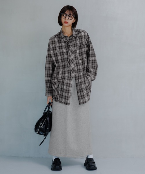 PAGEBOY(ページボーイ)の「ヴィンテージダンボールナロースカート(スカート・レディース・グレー/オフホワイト/ブラック・FREE)」の17枚目の写真