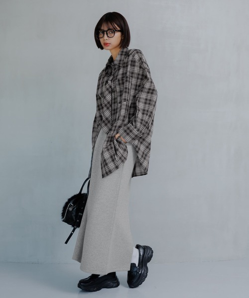 PAGEBOY(ページボーイ)の「ヴィンテージダンボールナロースカート(スカート・レディース・グレー/オフホワイト/ブラック・FREE)」の15枚目の写真