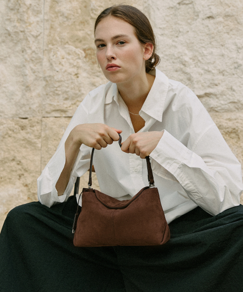 MOREMORR(モアモル)の「MOVO BAG _ スエードブラウンミニバッグ3way(ショルダーバッグ・レディース・ダークブラウン・FREE)」の10枚目の写真