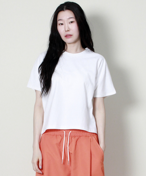 DEMARC(ドゥマーク)の「ソリッドセミクロップフレンチハーフスリーブTシャツアイボリー(Tシャツ/カットソー・レディース・その他・LARGE/MEDIUM)」の12枚目の写真
