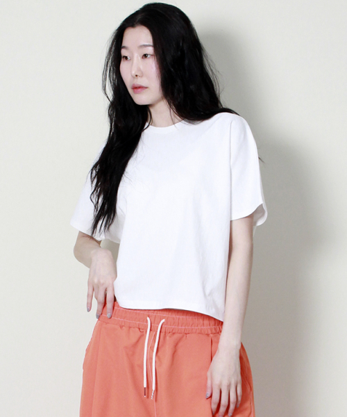 DEMARC(ドゥマーク)の「ソリッドセミクロップフレンチハーフスリーブTシャツアイボリー(Tシャツ/カットソー・レディース・その他・LARGE/MEDIUM)」の14枚目の写真