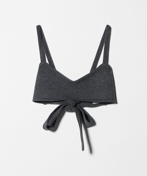 6(ロク)の「<6(ROKU)>ウールカシミヤ ブラニット(その他トップス・レディース・ダークグレー/ナチュラル・FREE)」の2枚目の写真