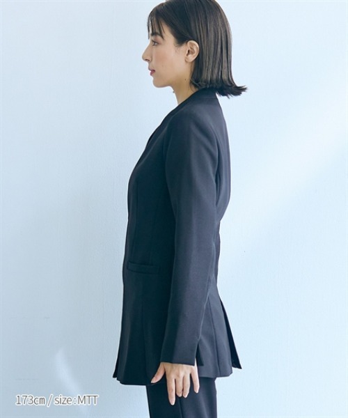 slattgir(スラットジール)の「高身長 【フォーマル】2点セット(ロング丈ジャケット+パンツ) (トールサイズ)(スーツセット・レディース・ブラック・TM/TL/TLL/T3L/T4L/T5L)」の19枚目の写真