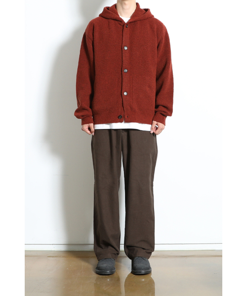 HORLISUN(ホーリーサン)の「Acorn Boucle Hood Knit Cardigan Melange Brick(カーディガン/ボレロ・メンズ・その他・MEDIUM/LARGE)」の6枚目の写真