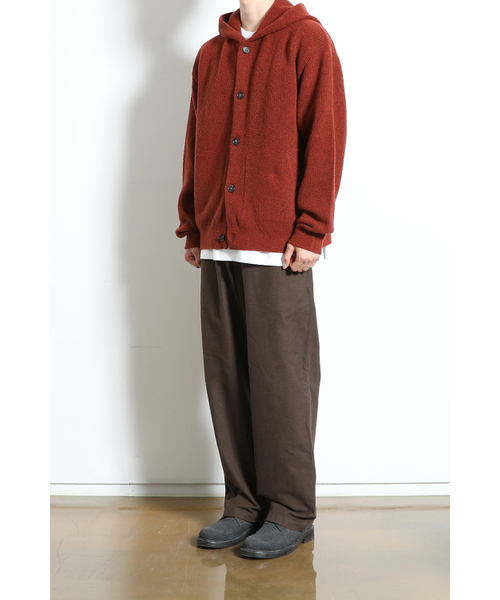 HORLISUN(ホーリーサン)の「Acorn Boucle Hood Knit Cardigan Melange Brick(カーディガン/ボレロ・メンズ・その他・MEDIUM/LARGE)」の7枚目の写真