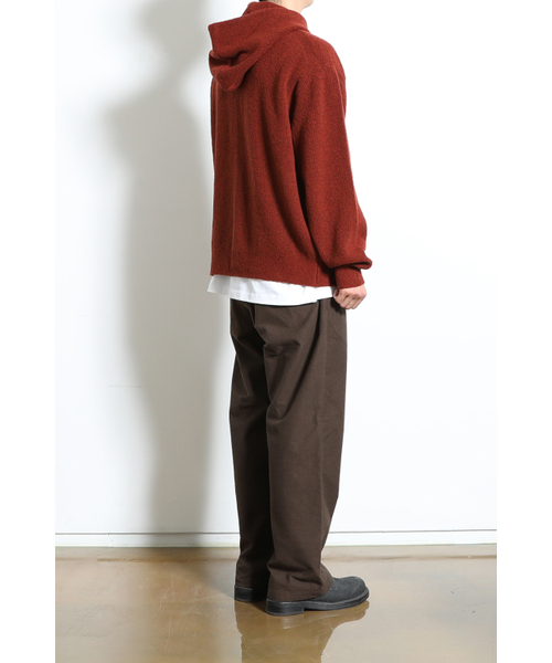 HORLISUN(ホーリーサン)の「Acorn Boucle Hood Knit Cardigan Melange Brick(カーディガン/ボレロ・メンズ・その他・MEDIUM/LARGE)」の9枚目の写真