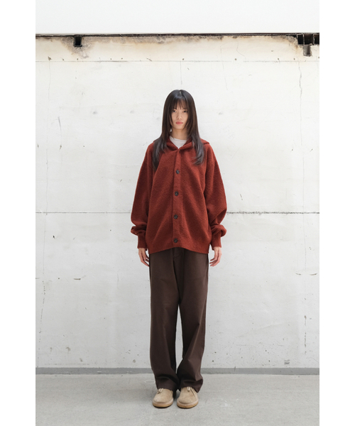HORLISUN(ホーリーサン)の「Acorn Boucle Hood Knit Cardigan Melange Brick(カーディガン/ボレロ・メンズ・その他・MEDIUM/LARGE)」の10枚目の写真