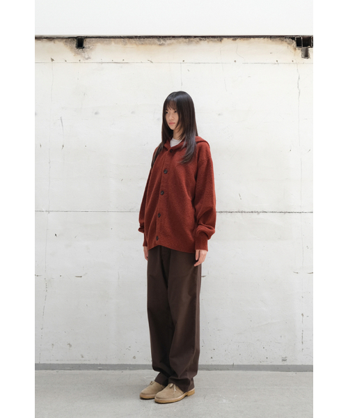 HORLISUN(ホーリーサン)の「Acorn Boucle Hood Knit Cardigan Melange Brick(カーディガン/ボレロ・メンズ・その他・MEDIUM/LARGE)」の11枚目の写真